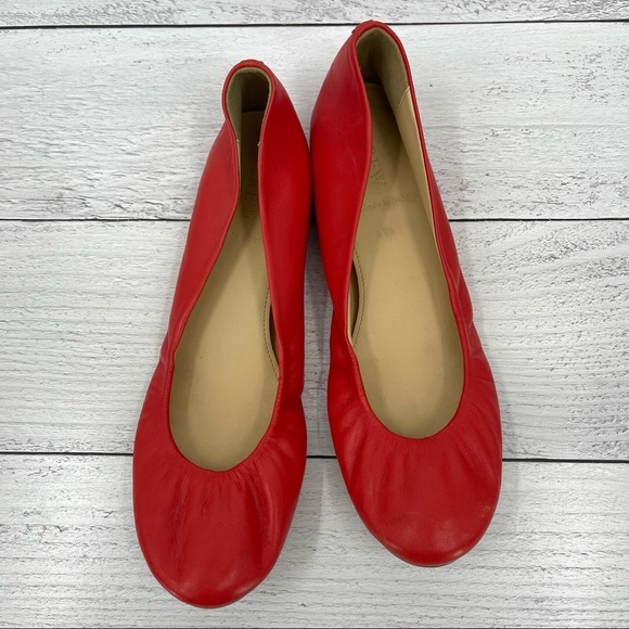 J. Crew Cece ballet flats 64408 red shoes size 8 1/2